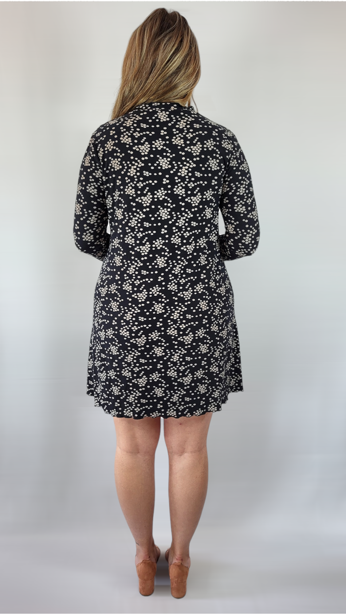 Klänning, Svart/Vit, 42