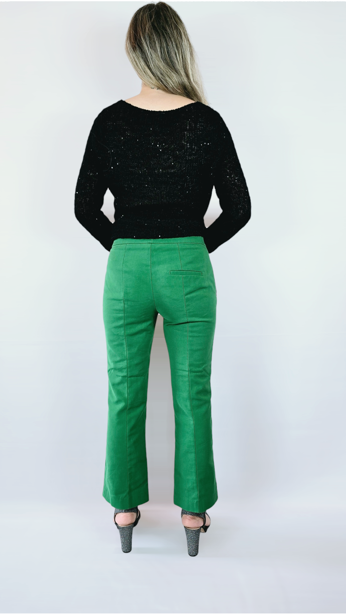 Tröja med paljetter, Svart, M