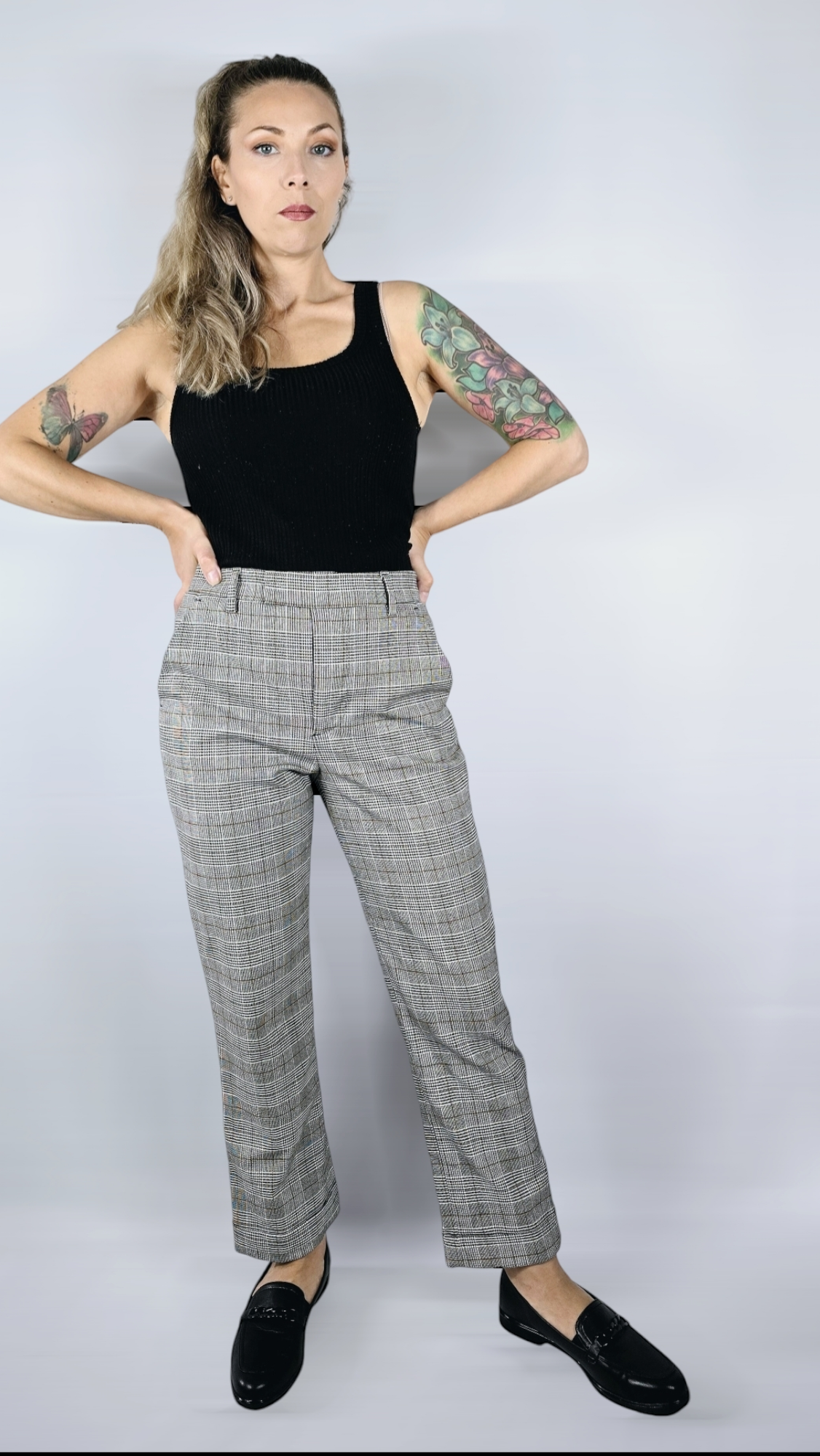 Byxor, Grårutig, 36