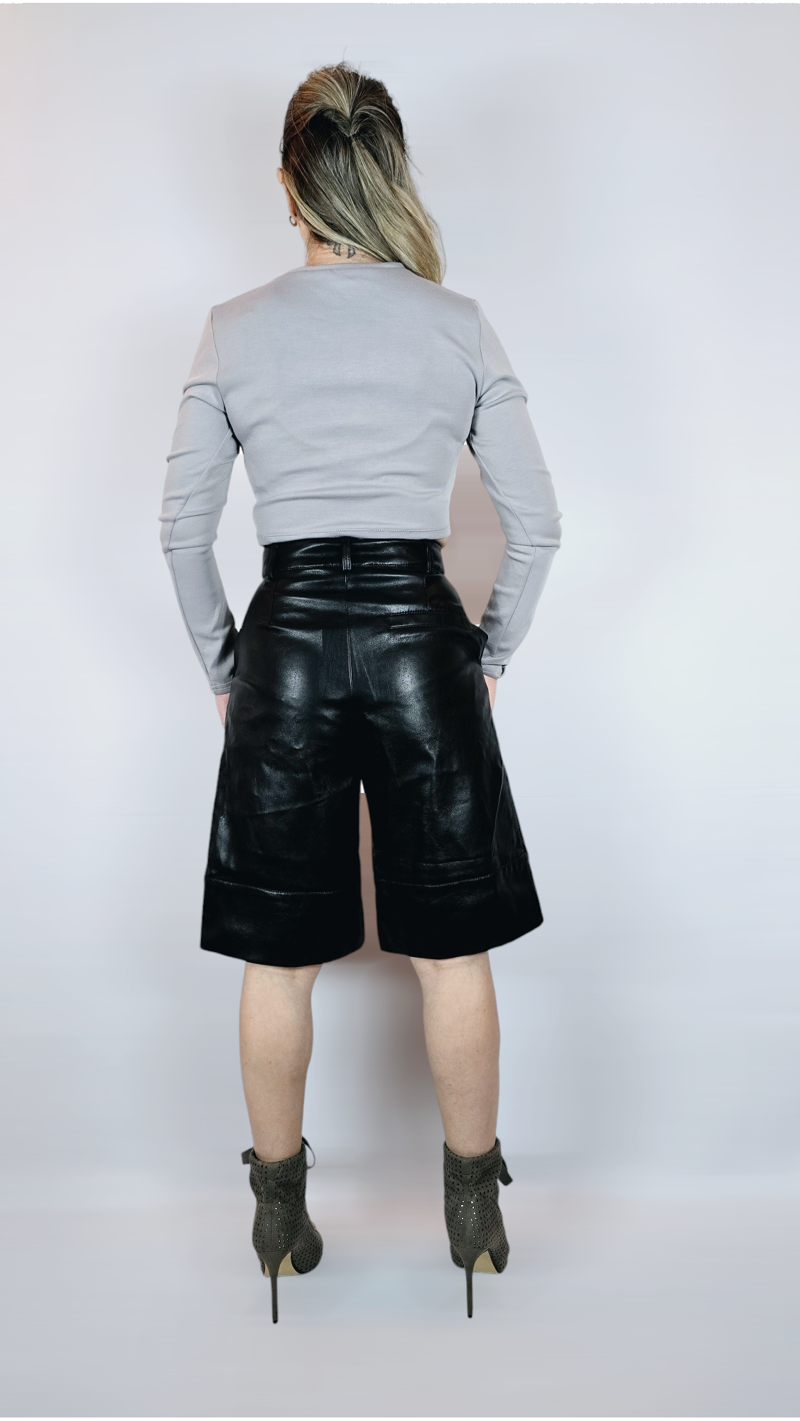 Shorts, "skinn", Svart, 34