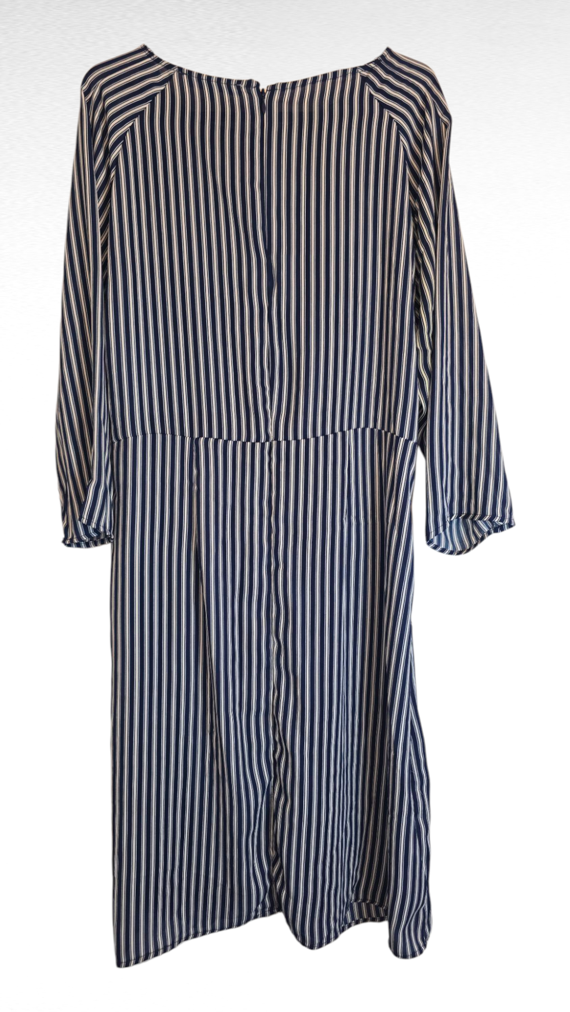 Klänning, Blå/Vit, L