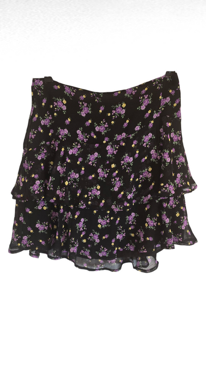 Kjol, Svart/Lila, 42