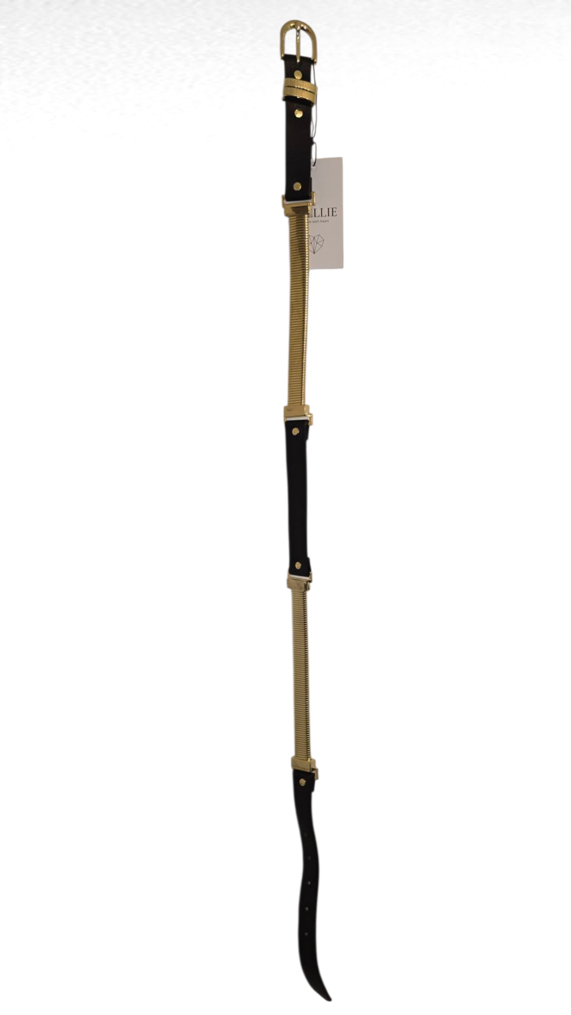 Skärp, Guld/Svart, XS/S