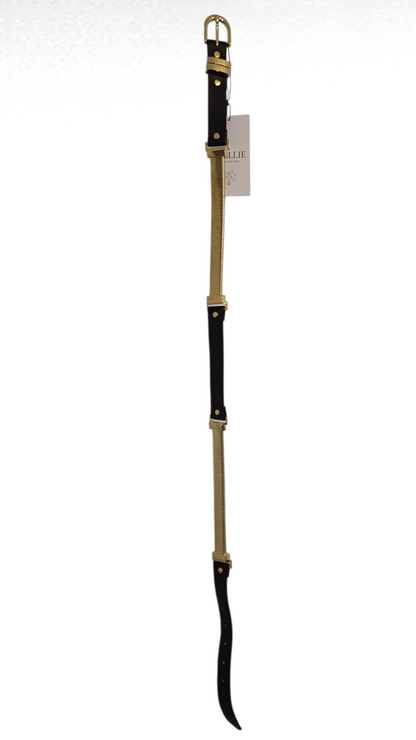 Skärp, Guld/Svart, XS/S