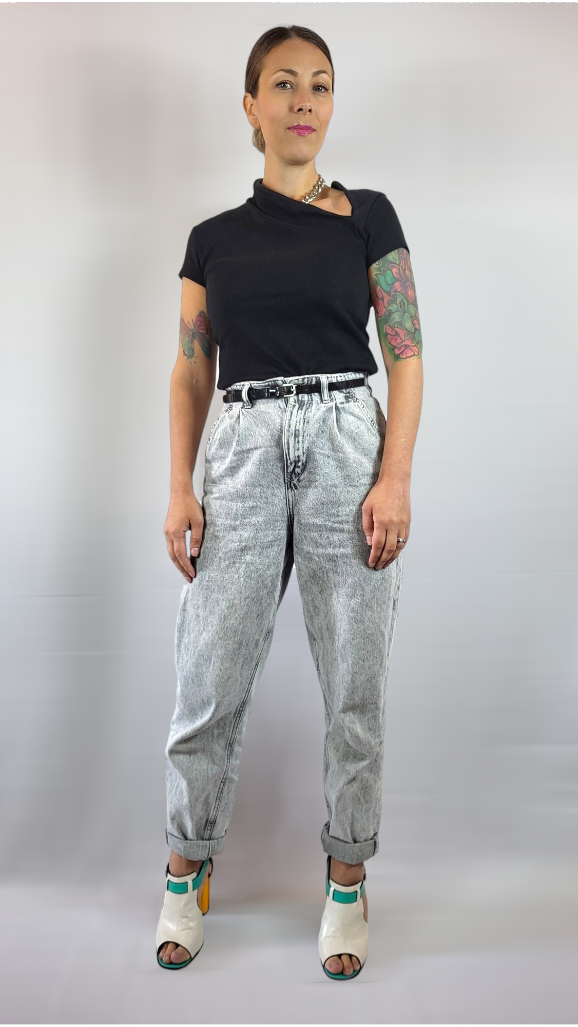 Jeans, Stentvättade, 34
