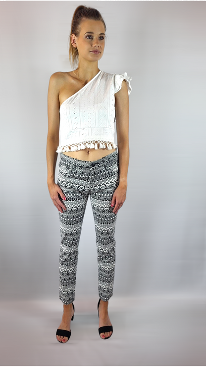 Byxor, Svarta/vita, M