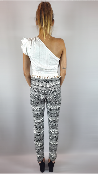 Byxor, Svarta/vita, M