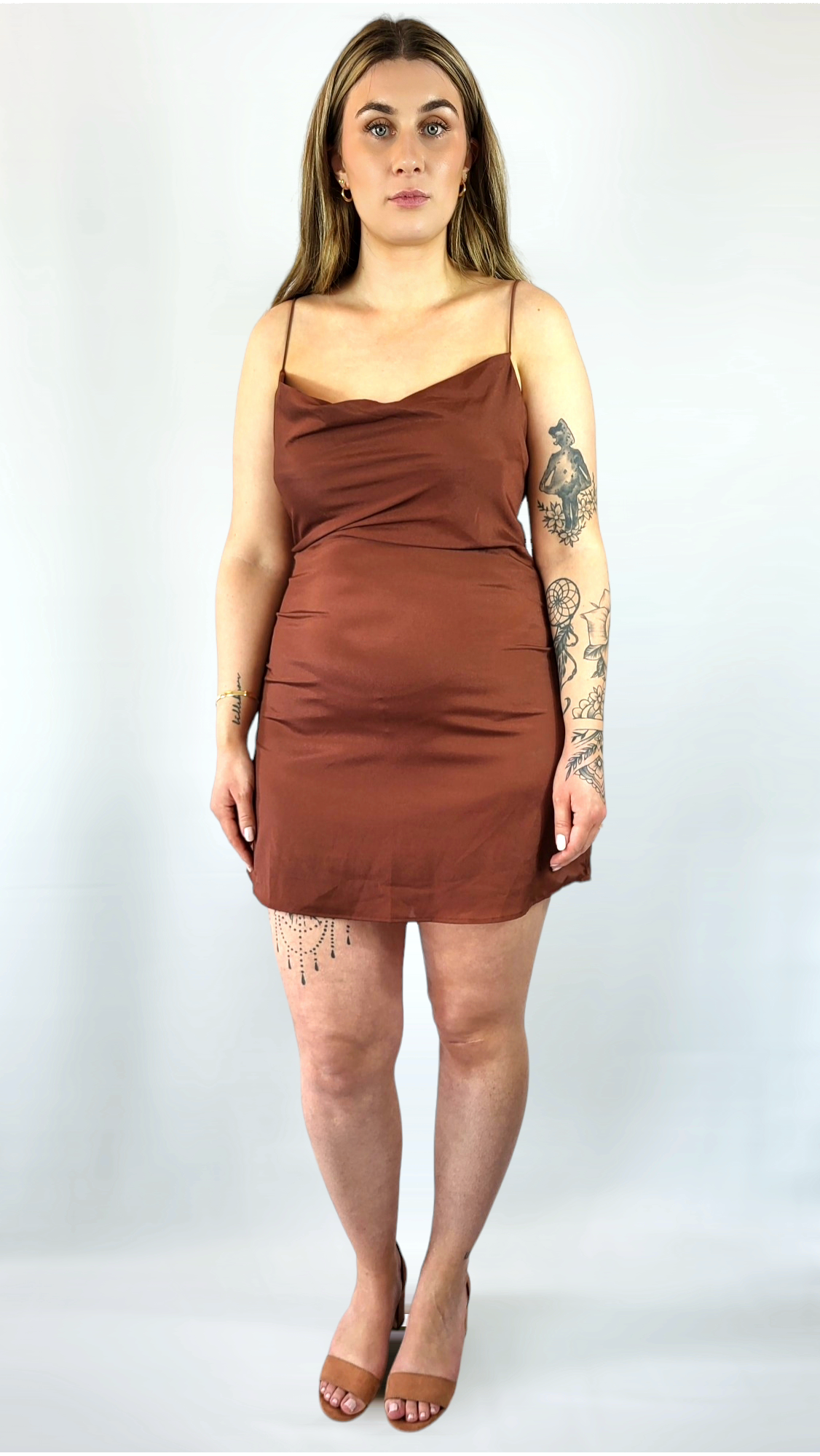 Klänning, Brons/Brun, 42