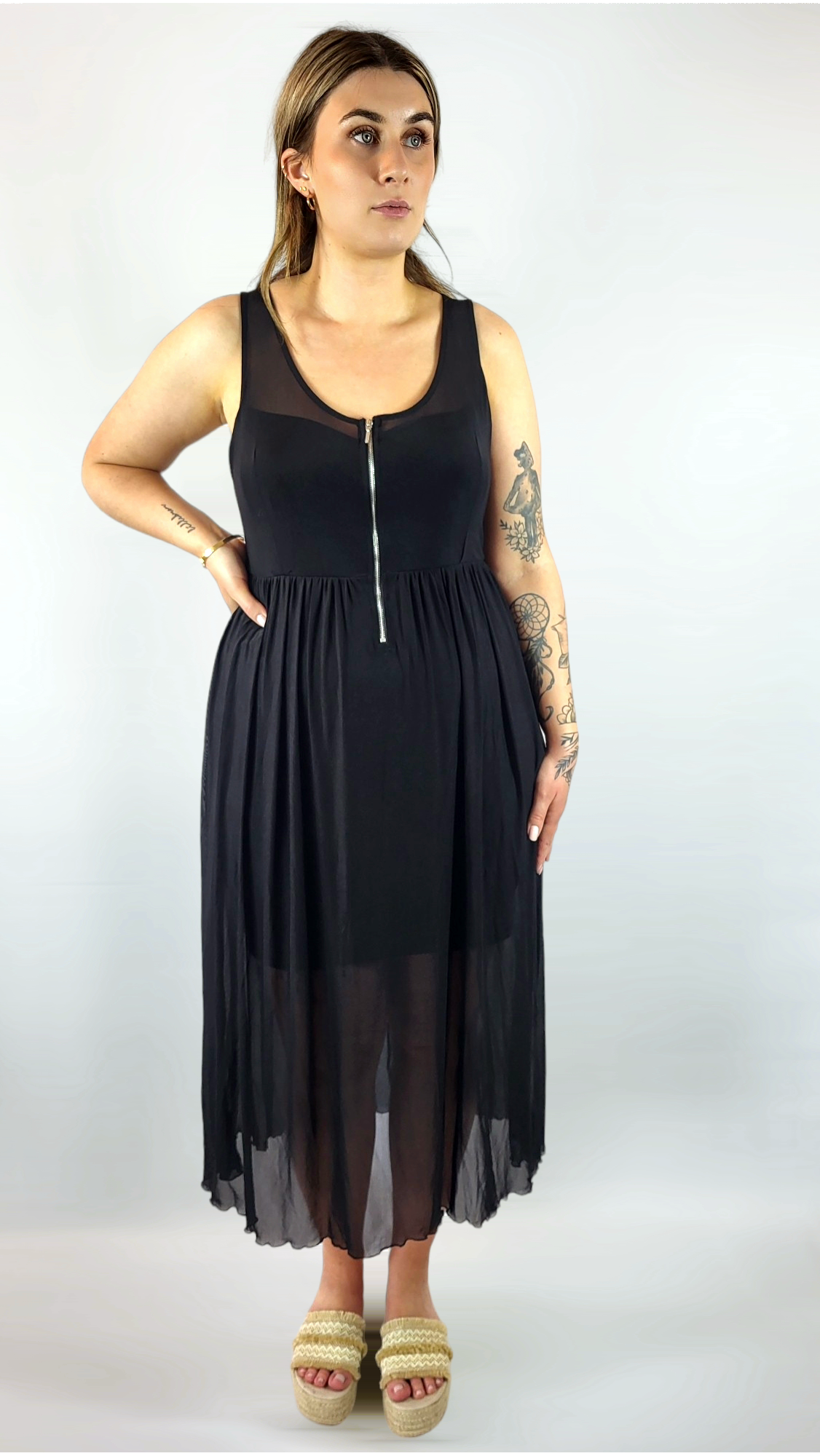 Klänning, Svart, 40/42