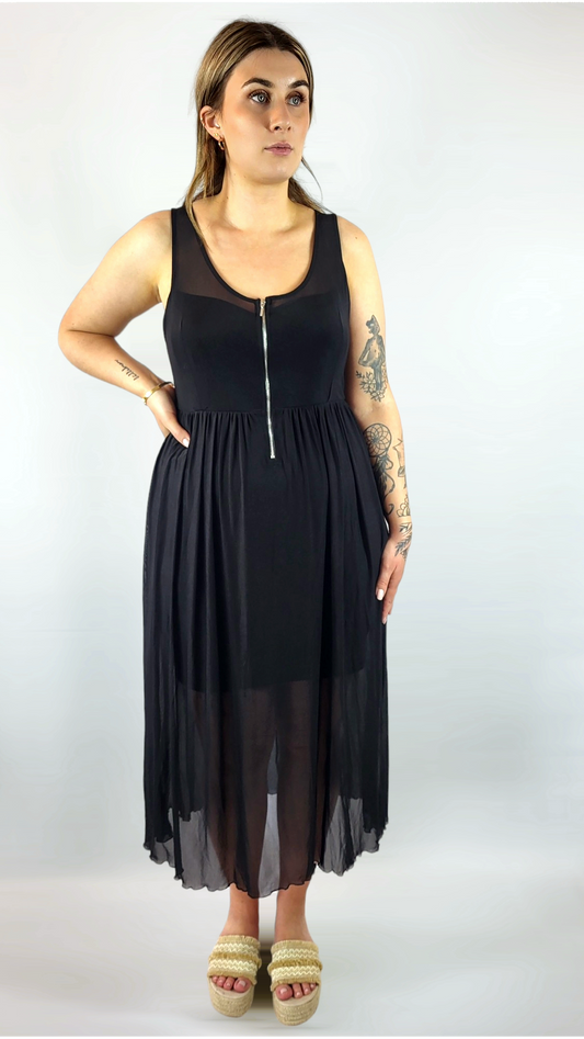 Klänning, Svart, 40/42