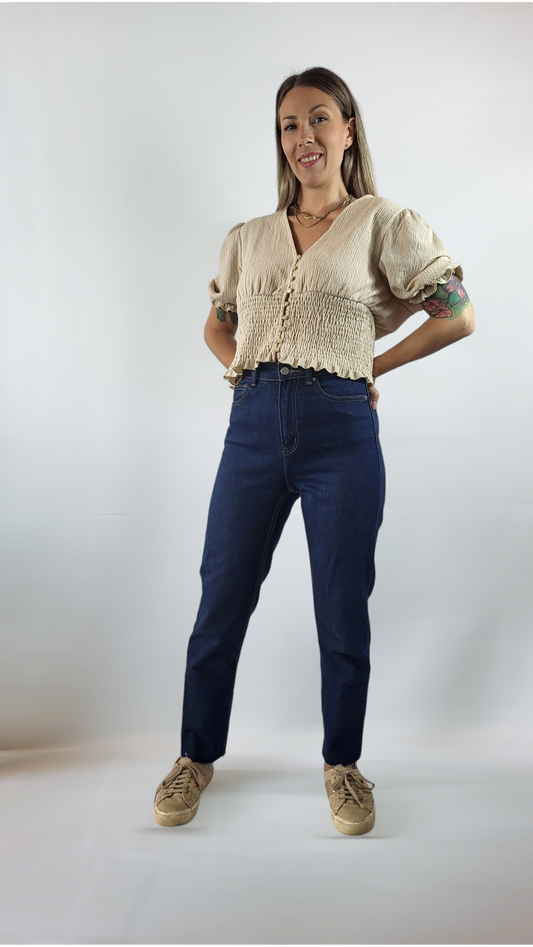 Jeans, Mörkblå, 36