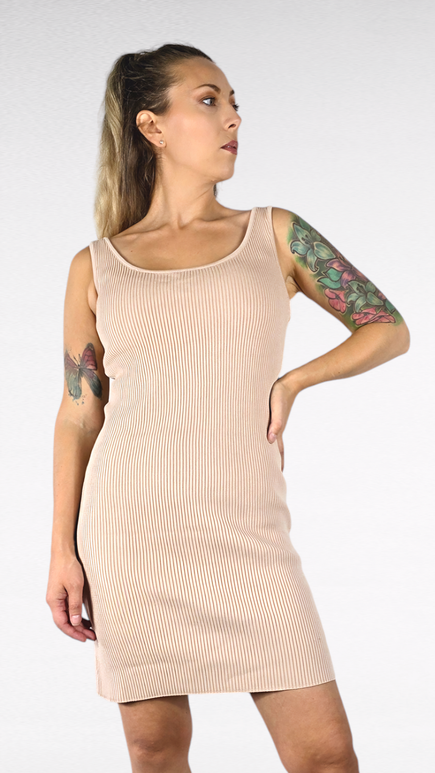 Klänning, Beige, XS