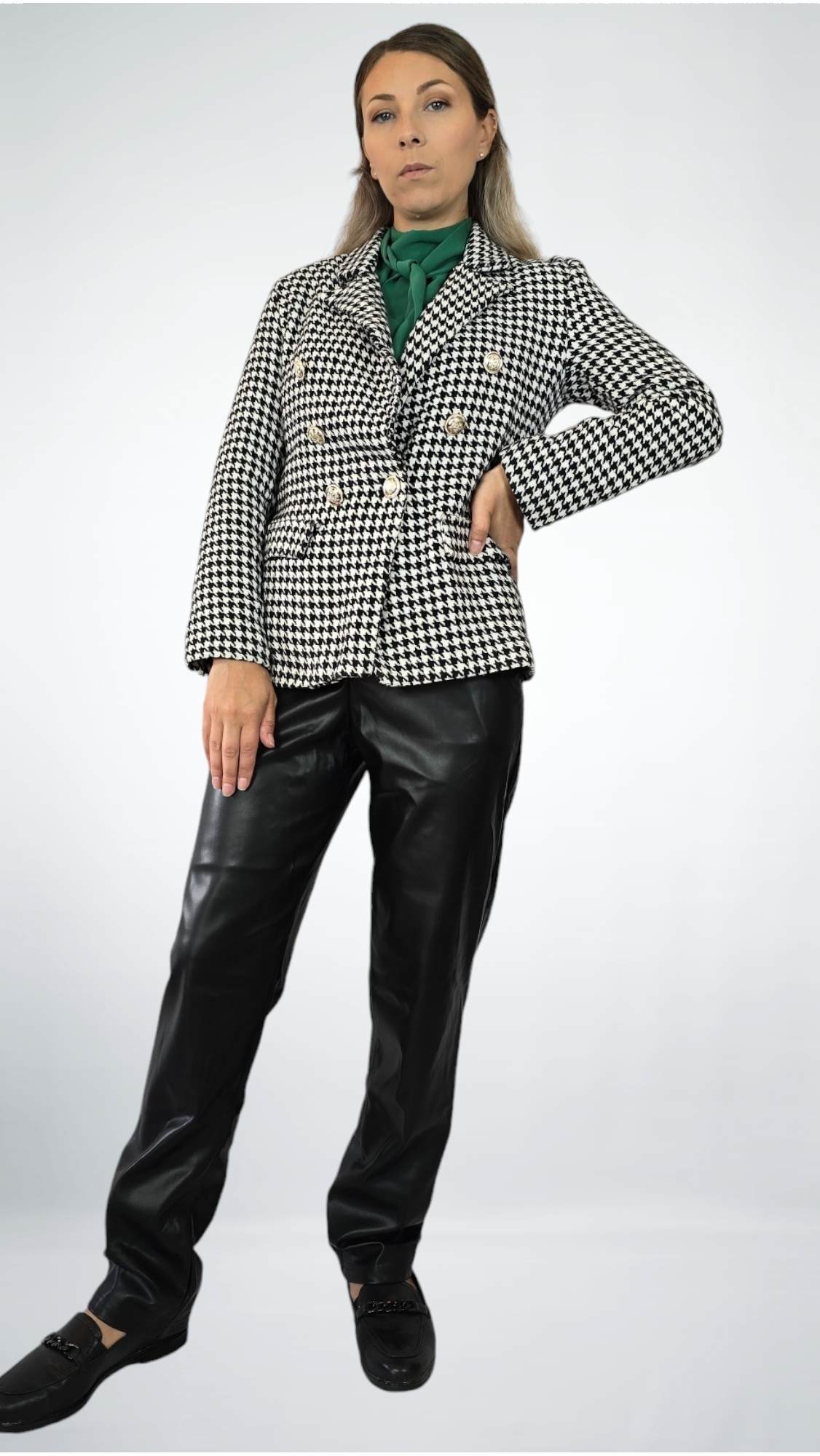 Kavaj/Jacka, Svart/Vit, XS/S