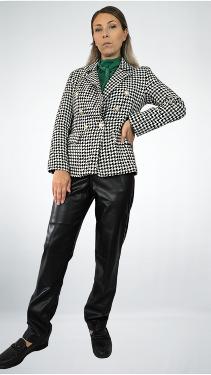 Kavaj/Jacka, Svart/Vit, XS/S