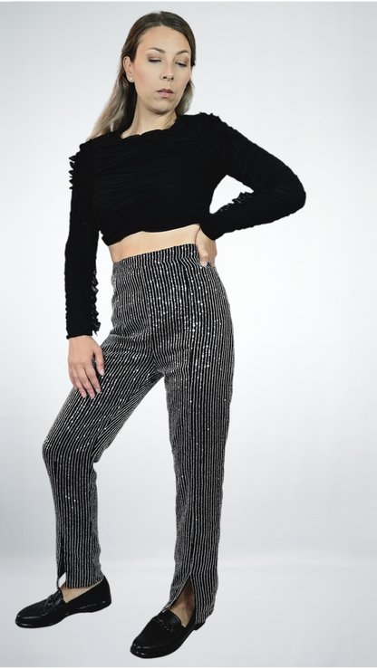 Byxor, Svart/Silver, 36