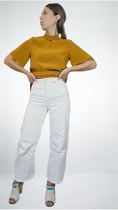 Blus kortärmad, Orange, XS