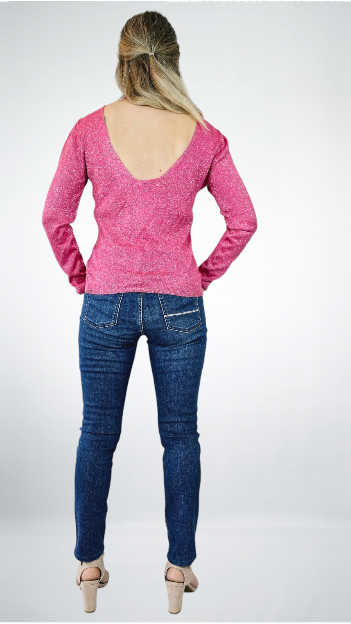 Tröja, Rosa/Glitter, S