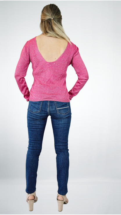 Tröja, Rosa/Glitter, S