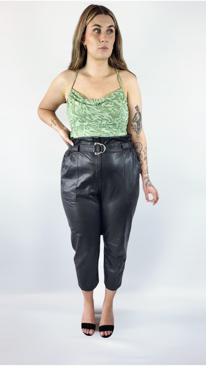 Byxor "skinn", Svart, 42