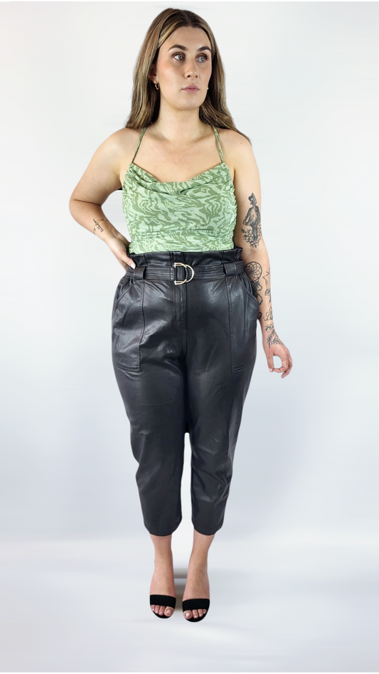 Byxor "skinn", Svart, 42