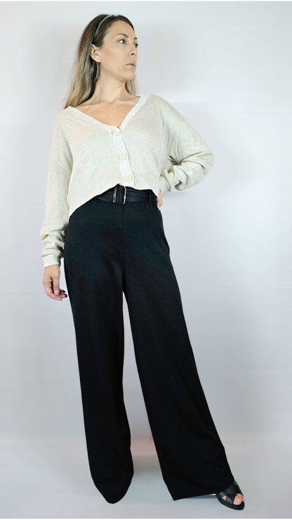 Byxor med skärp, Svart, S