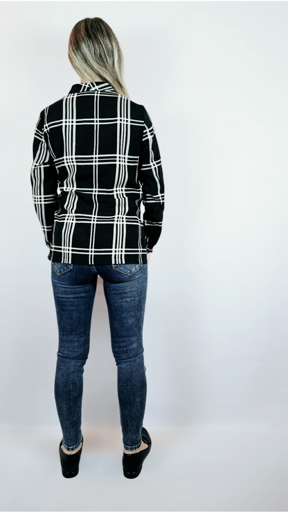 Kavaj, Svart/Grå/Vit, 36