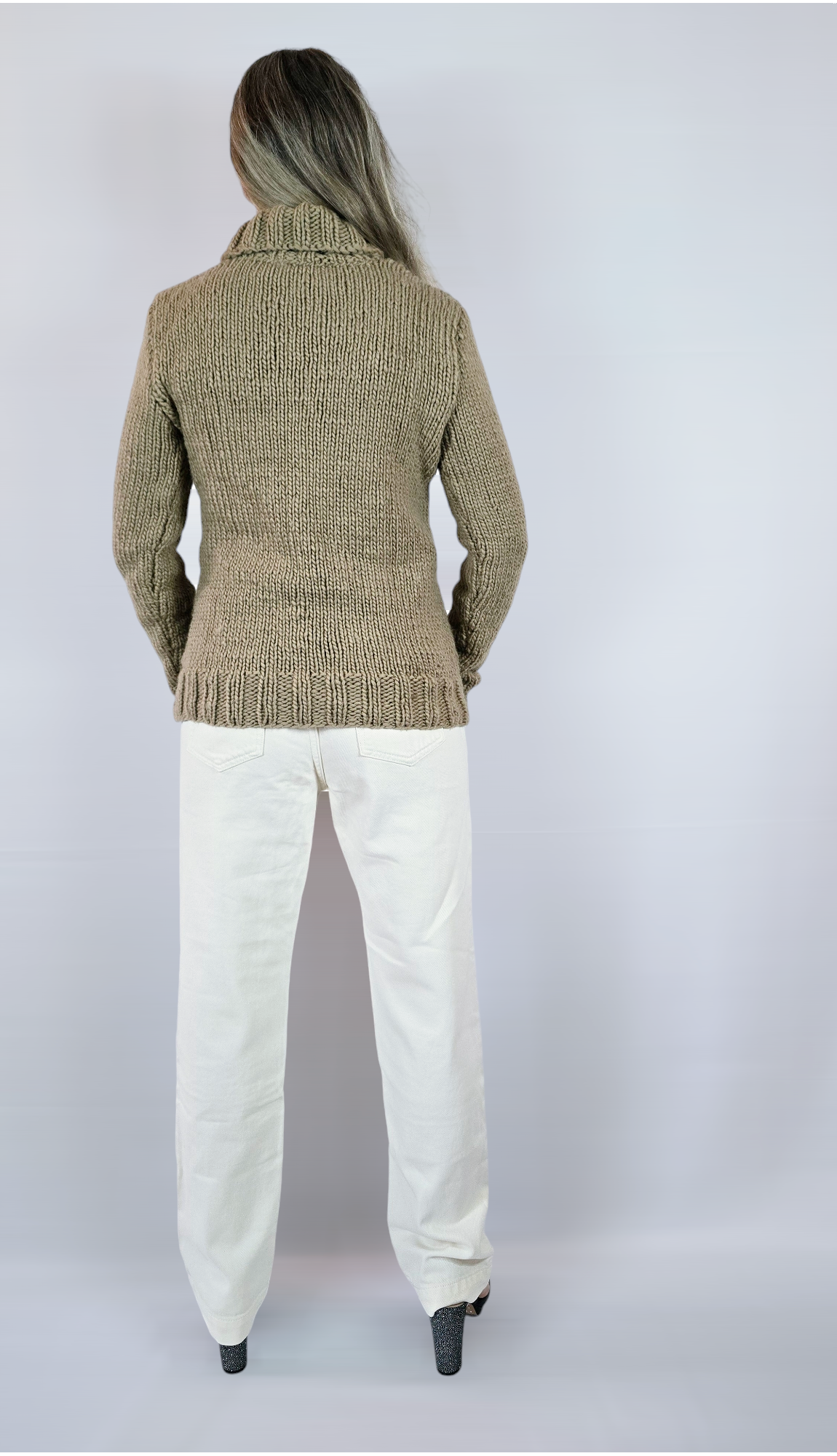 Tjocktröja, Beige, M