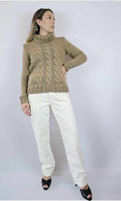 Tjocktröja, Beige, M