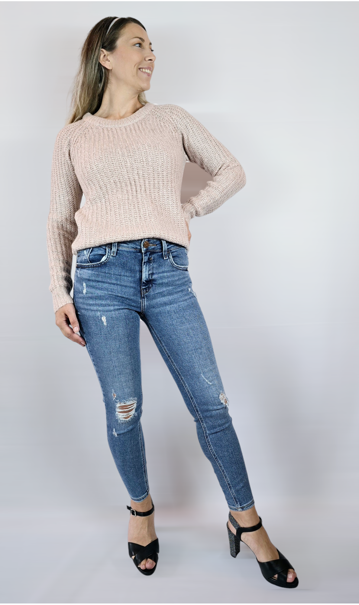 Tjocktröja, Ljusrosa, M