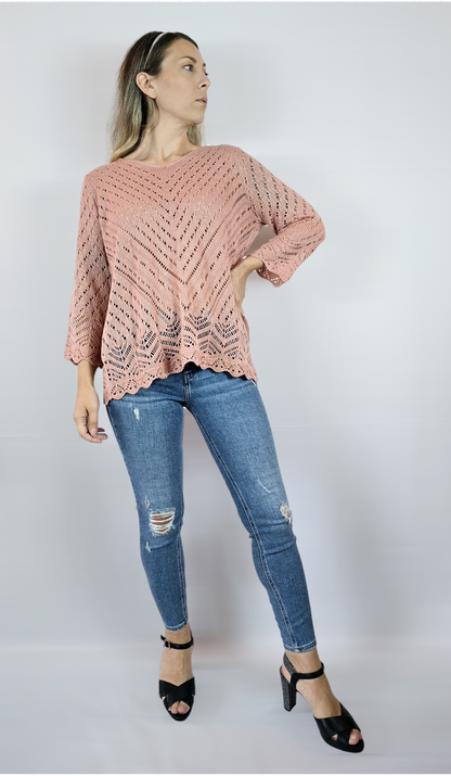 Tröja stickad, Rosa, 38