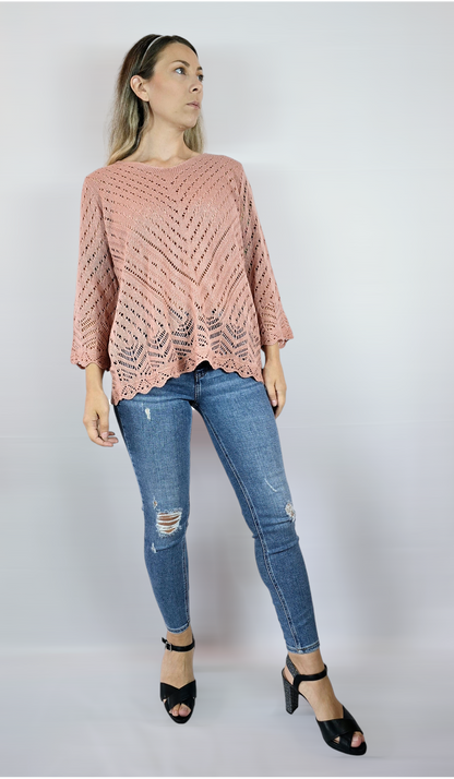 Tröja stickad, Rosa, 38