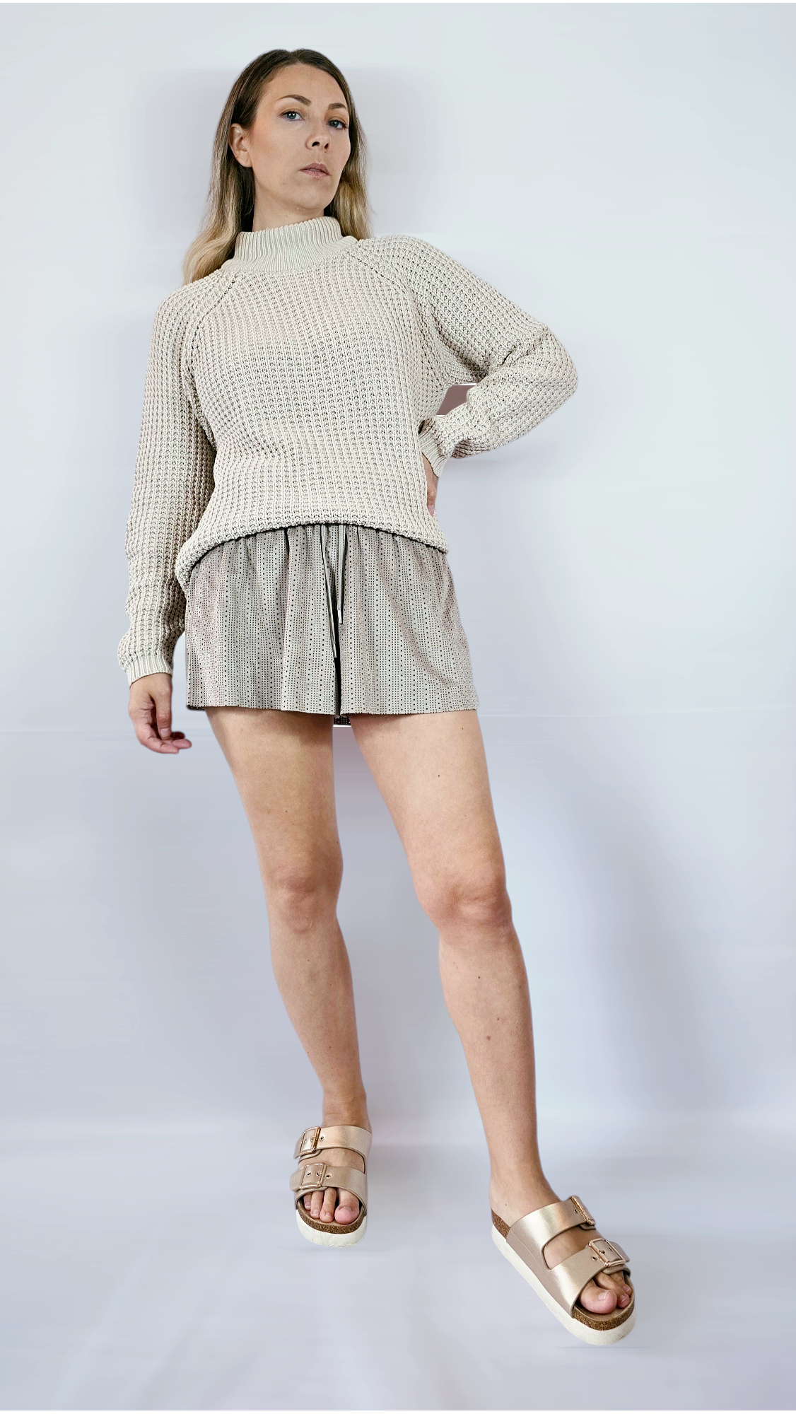 Tjocktröja, Beige, M