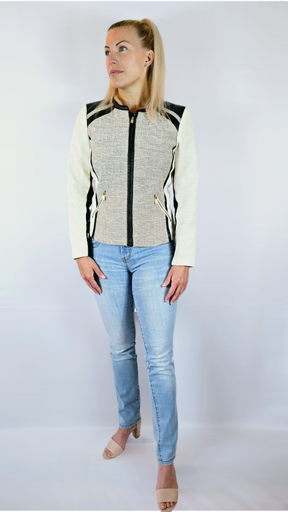 Jacka, Vit/Svart, 40/42