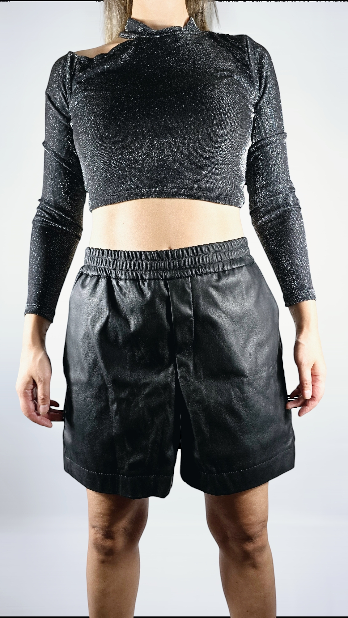 Tröja, Svart/Glittrig, M