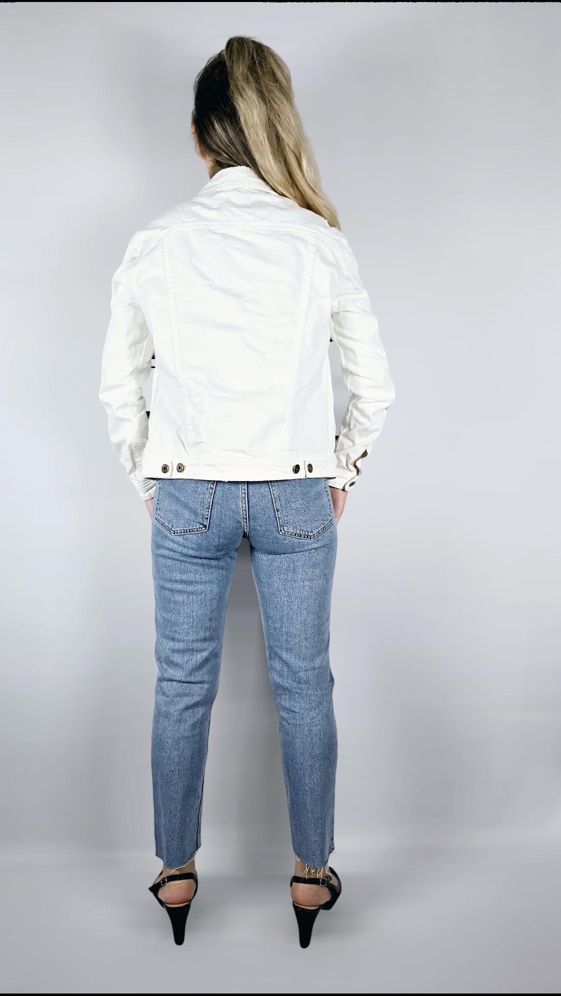 Jeansjacka,Vit, 36