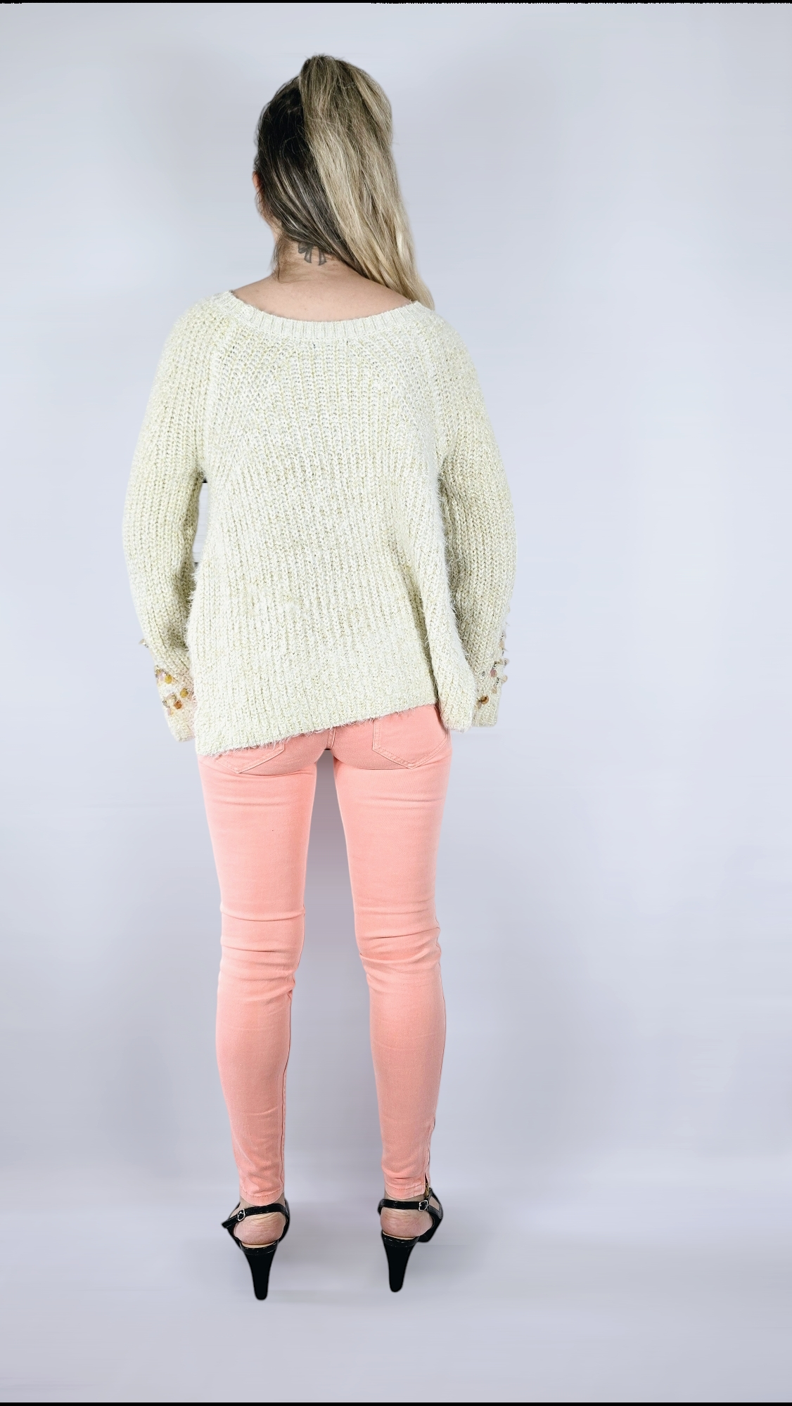 Tjocktröja, Beige, S