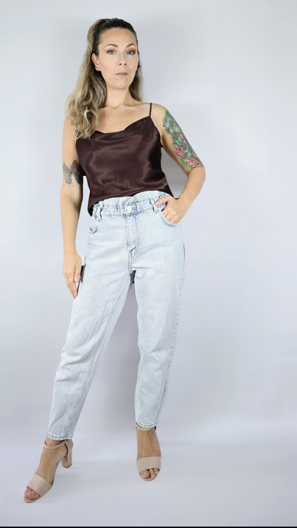 Jeans, Ljusblå/Stentvättad, S