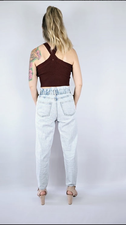 Jeans, Ljusblå/Stentvättad, S