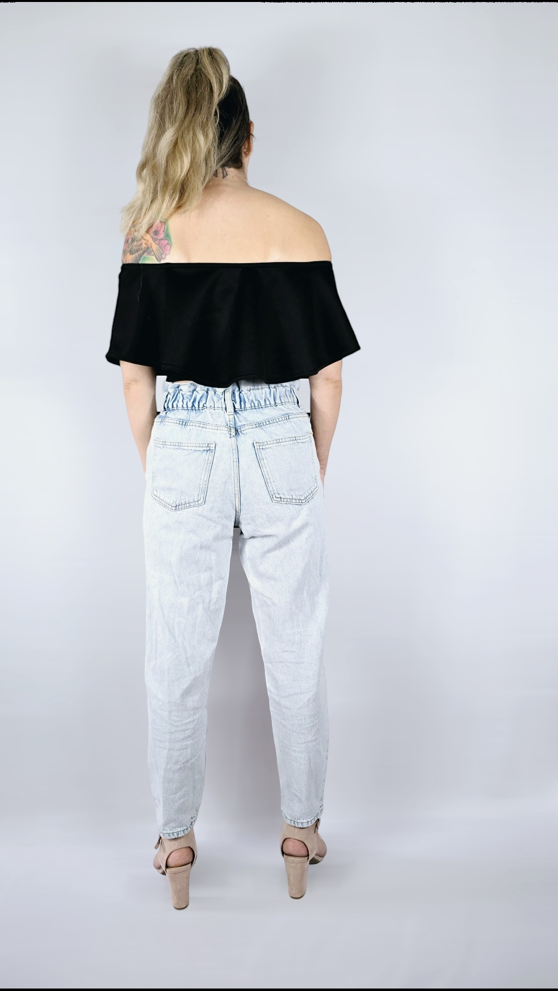 Jeans, Ljusblå/Stentvättad, S