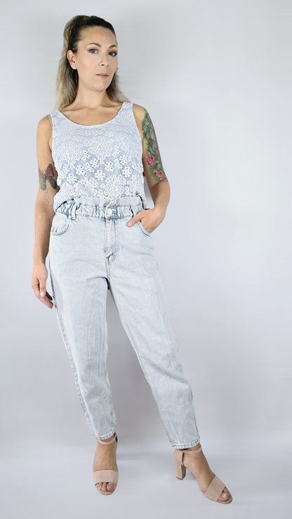 Jeans, Ljusblå/Stentvättad, S