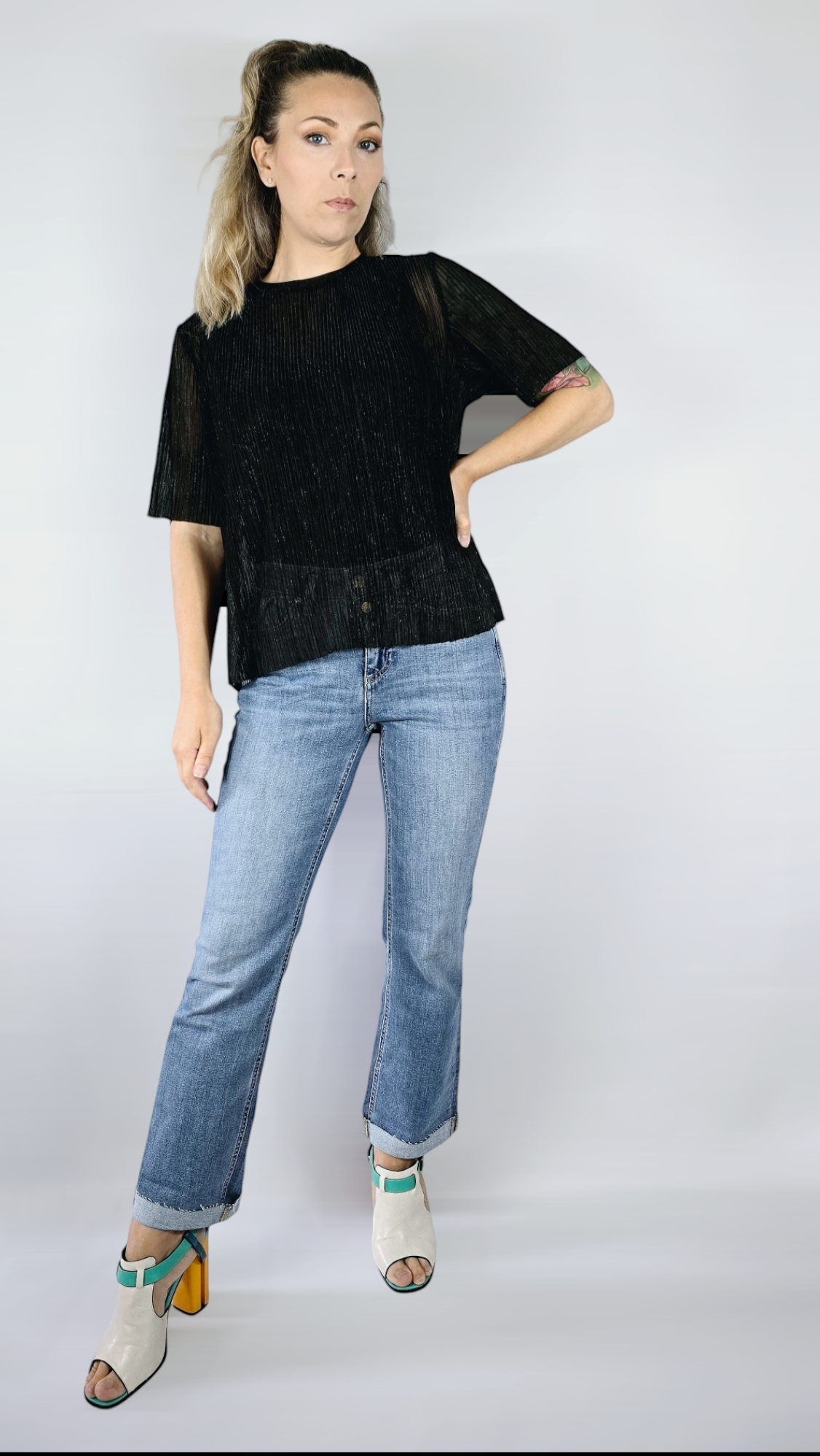 T-shirt, Svart, 36