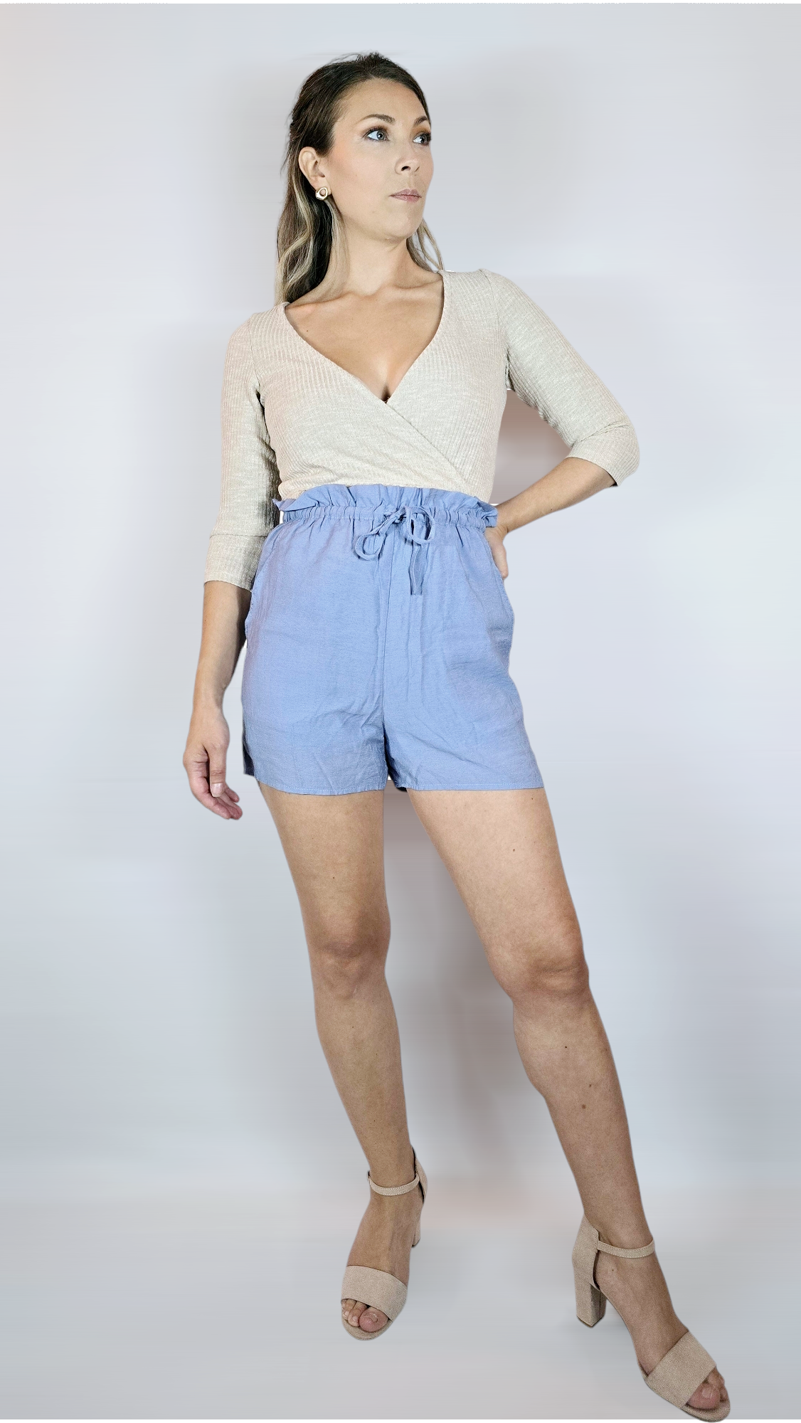 Shorts, Blå, 34