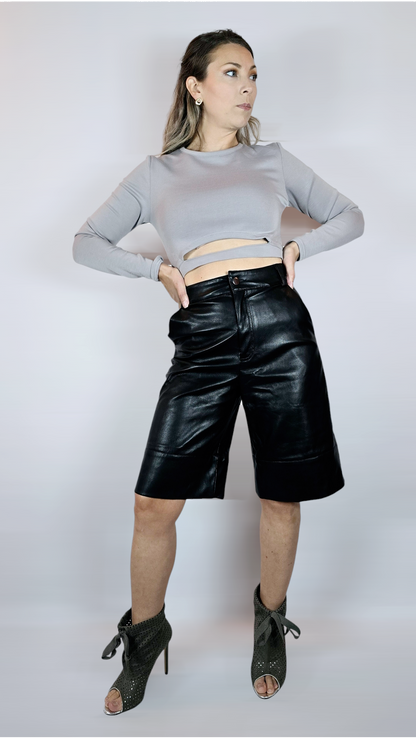 Shorts, "skinn", Svart, 34