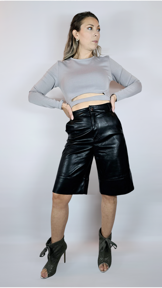 Shorts, "skinn", Svart, 34