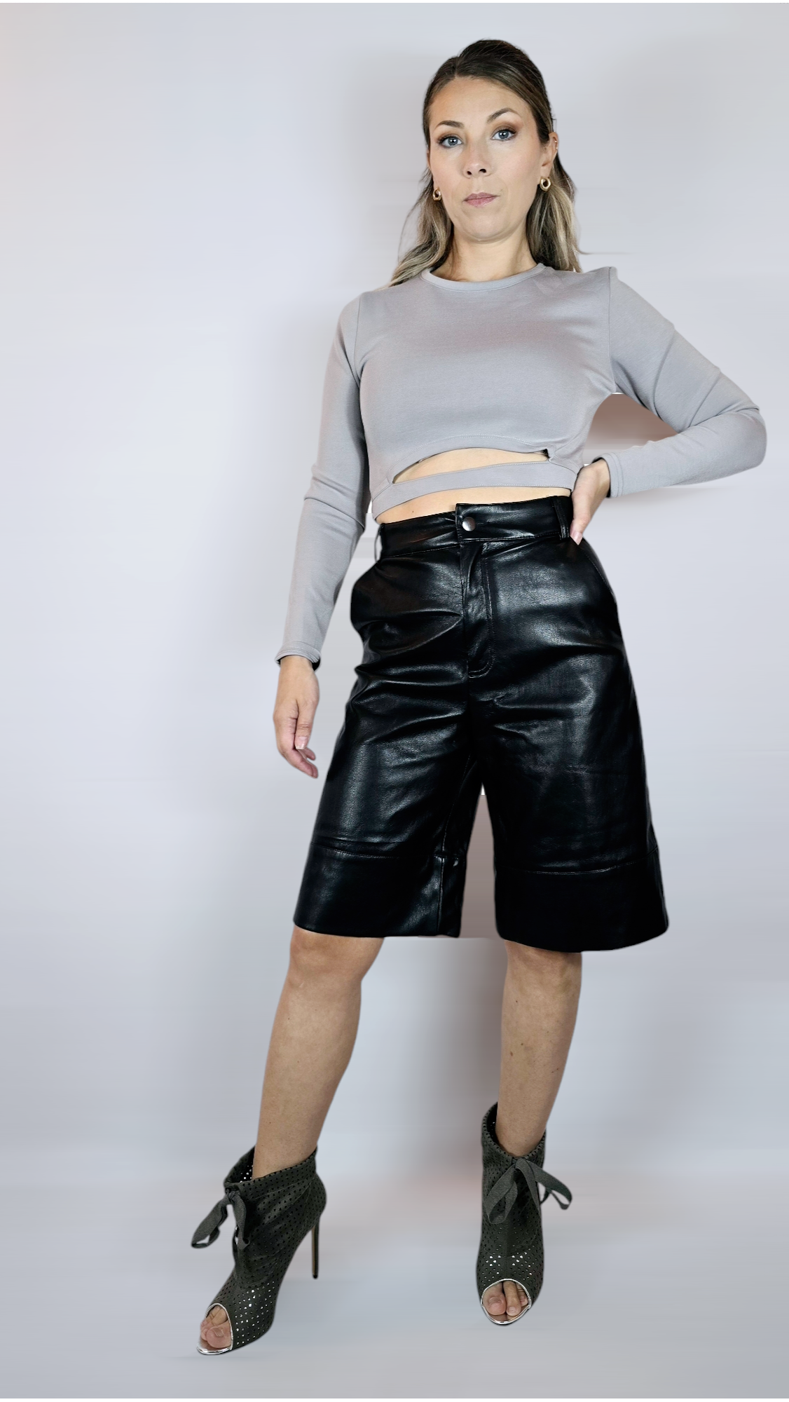 Shorts, "skinn", Svart, 34