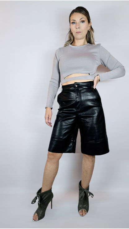 Shorts, "skinn", Svart, 34