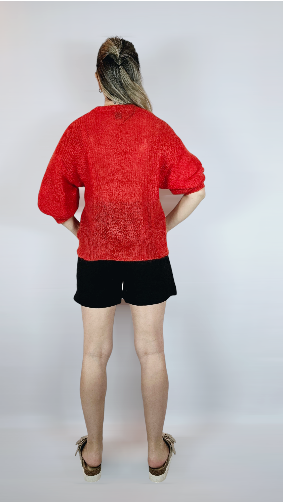 Tröja kort ärm, Röd, S