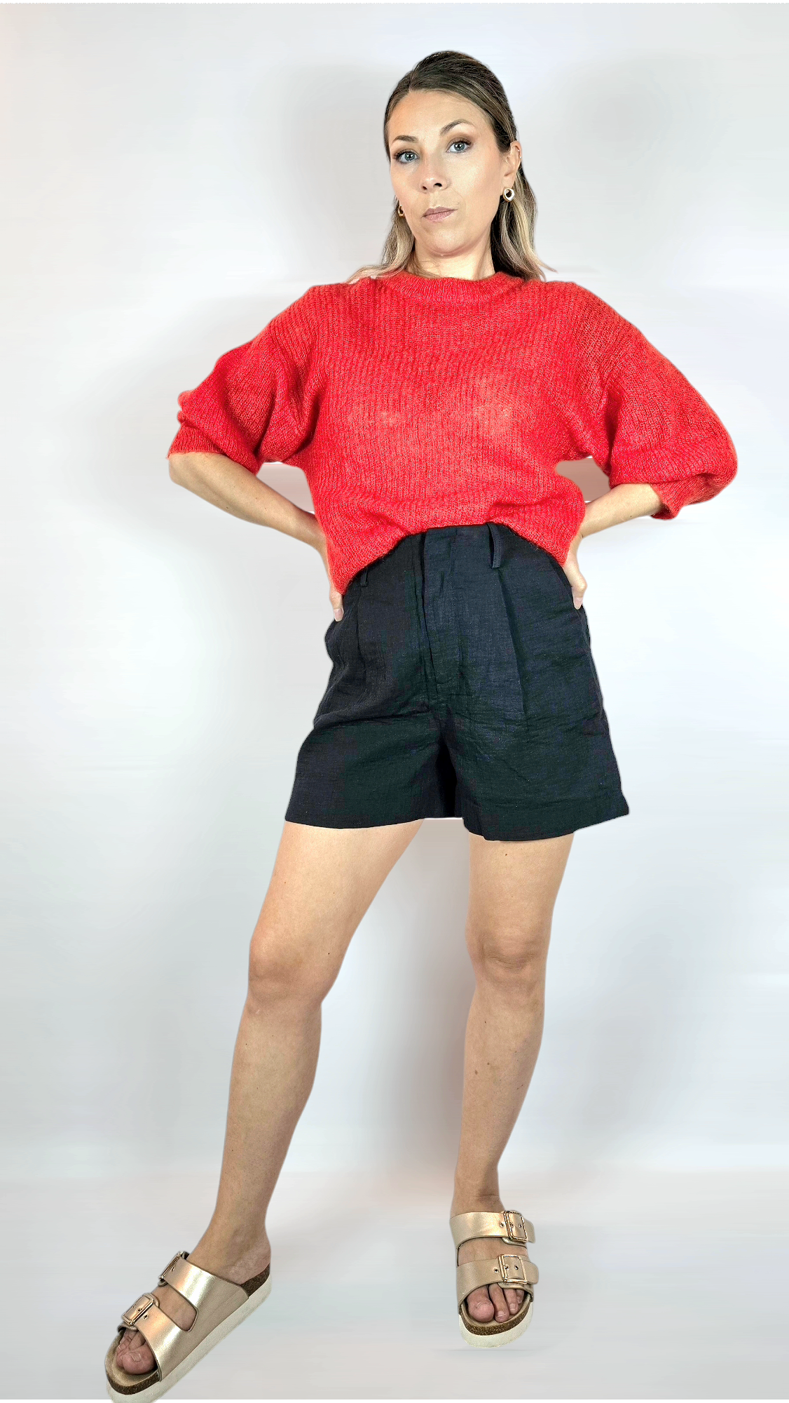 Shorts, Svart, 34