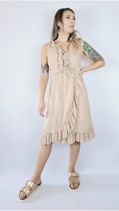 Klänning, Beige/Rosa, 34