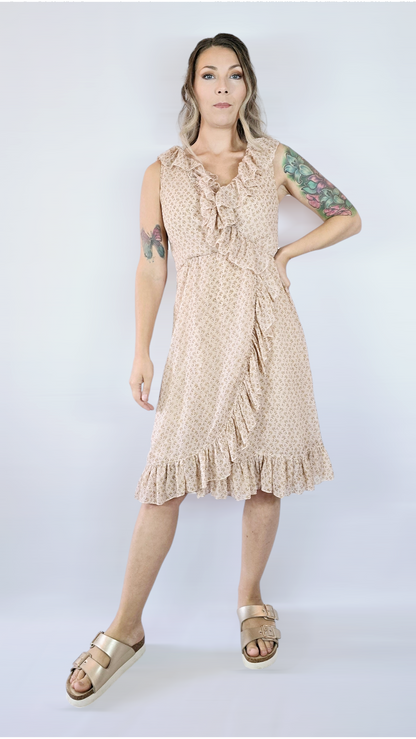 Klänning, Beige/Rosa, 34